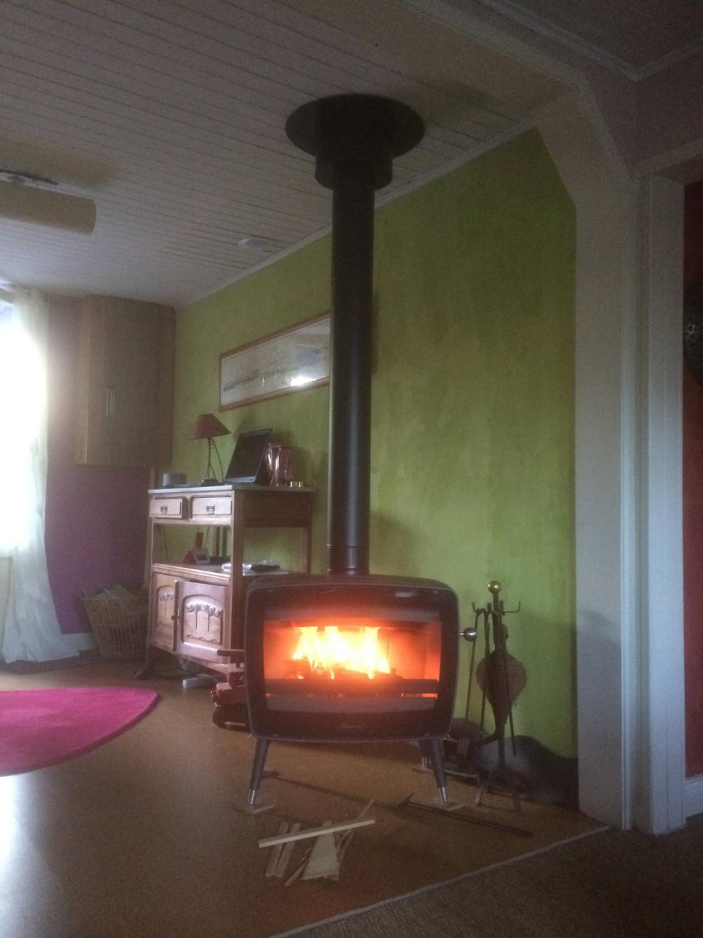 poele a bois feu